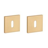 Aprile Comfort Vierkant Sleutelrozet 53x53x7mm Goud Satiné Rozetten