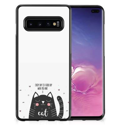 Samsung Galaxy S10+ | Bumper Hoesje | Cat Good Day