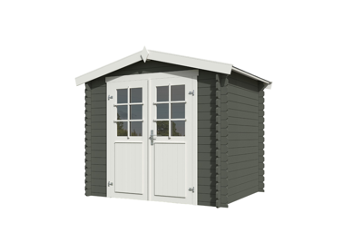 Blokhut Ingo 230x175 Green Grey-Wit - Outdoor life