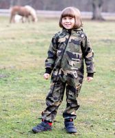 Waterproof Softshell Overall Comfy Green Military Jumpsuit - thumbnail