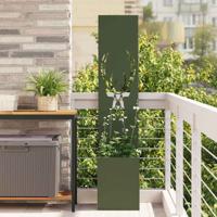Tuin Privacy Screen Olijfgroen 32 x 140 cm Koudgewalst staal