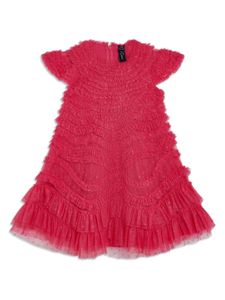 NEEDLE & THREAD KIDS robe à volants - Rose