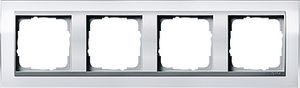 Gira Event Clear Zuiverwit / Aluminum 4-voudig