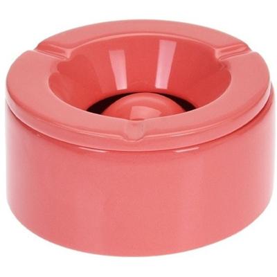 Stormasbak - terras asbakken - koraal rood - 12 x 6 cm - Dolomiet kunststeen - buiten - tuin