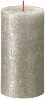 Bolsius shimmer rustiekkaars 130/68 champagne