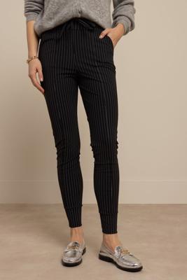 Franka pinstripe trousers - black/off white - 13622