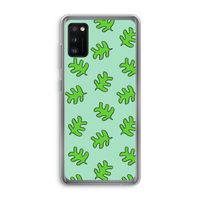 Groene blaadjes: Samsung Galaxy A41 Transparant Hoesje