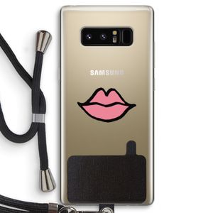 Kusje: Samsung Galaxy Note 8 Transparant Hoesje met koord