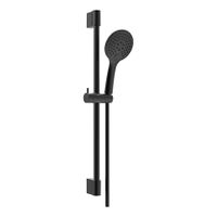 Wiesbaden Rain glijstang set 65 cm rond zwart mat - thumbnail