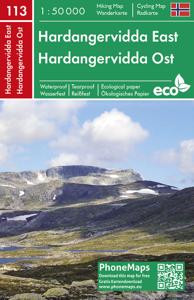 Wandelkaart - Fietskaart 113 Hardangervidda Ost - Oost | Freytag & Berndt
