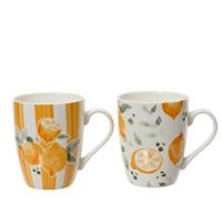 Decoris Mok porselein 340ml citroen