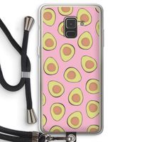 Dancing avocados: Samsung Galaxy A8 (2018) Transparant Hoesje met koord