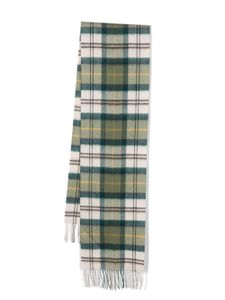 Barbour écharpe frangée à motif tartan - Vert