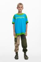 T-shirt met korte mouwen en verloop - BLUE - 13/14