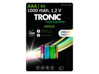 TRONIC Batterijen Ni-MH Ready 2 Use Color 4-delig (AAA) TRONIC Batterijen Ni-MH Ready 2 Use Color 4-delig (AAA)