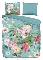 Descanso Dekbedovertrek "bloemen" - Multi - (200x200/220 cm) - Biologisch Katoen satijn