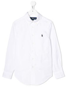POLO RALPH LAUREN KIDS chemise à logo brodé - Blanc