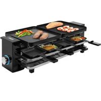Princess 162925 raclette piano black 8 gourmetstel (zwart)