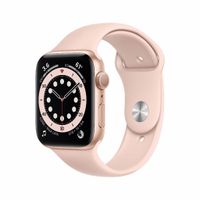 Refurbished Apple Watch Series 6 cellular 44mm Rosegoud Als nieuw - thumbnail