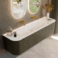 Badmeubel Mondiaz Kurve-Dlux | 170 cm cm | Meubelkleur Shadow | Wastafelkleur Frappe | Solid surface | Wasbak midden spoelbak | Zonder kraangat(en) Badmeubel Mondiaz Kurve-Dlux | 170 cm cm | Meubelkleur Shadow | Wastafelkleur Frappe | Solid surface | Wasbak midden spoelbak | Zonder kraangat(en)