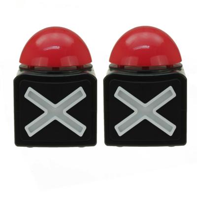 Buzzer drukknop - 2x - 13 x 11 cm - spel knop - buzzer / tv show knop