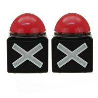 Buzzer drukknop - 2x - 13 x 11 cm - spel knop - buzzer / tv show knop