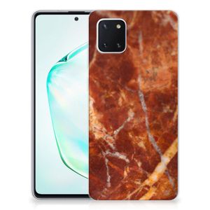 Samsung Galaxy Note 10 Lite TPU Siliconen Hoesje Marmer Bruin