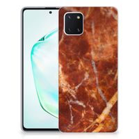 Samsung Galaxy Note 10 Lite TPU Siliconen Hoesje Marmer Bruin - thumbnail