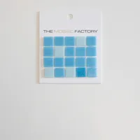 The Mosaic Factory Amsterdam Mozaiek Tegel Vierkant - Blauw Mix Glas Basic 322x322 mm