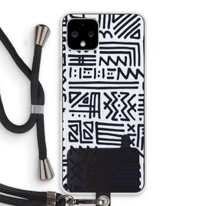 Marrakech print: Pixel 4 Transparant Hoesje met koord