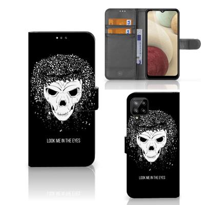 Telefoonhoesje met Naam Samsung Galaxy A12 Skull Hair Telefoonhoesje met Naam Samsung Galaxy A12 Skull Hair