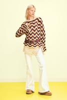 Uitgefranste flare spijkerbroek - WHITE - 40