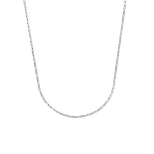 Ketting Paperclip platte buis zilver 2,2 mm