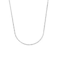 Ketting Paperclip platte buis zilver 2,2 mm