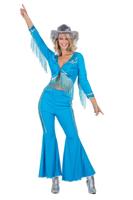 Western Verkleedset Franjes Dames Azuurblauw