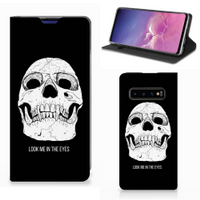Mobiel BookCase Samsung Galaxy S10 Skull Eyes - thumbnail