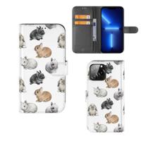 Telefoonhoesje | Met pasjeshouder | voor iPhone 13 Pro Max Konijntjes