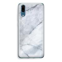 Witte marmer: Huawei P20 Transparant Hoesje - thumbnail