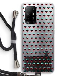 Hartjes: Oppo A94 5G Transparant Hoesje met koord