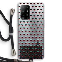 Hartjes: Oppo A94 5G Transparant Hoesje met koord