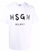 MSGM t-shirt à logo imprimé - Blanc