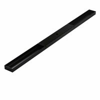Zwarte rechthoekige plafondplaat 160x8x3,5cm zwart met 2 gaten voor verlichting