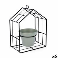 Bloempot met standaard Vinthera Moa Groen Metaal 20 x 13 x 27 cm (6 Stuks) - thumbnail