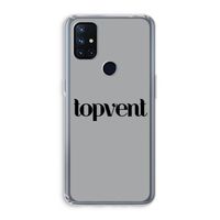 Topvent Grijs Zwart: OnePlus Nord N10 5G Transparant Hoesje