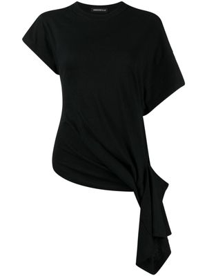 Undercover chemise en coton à design asymétrique - Noir