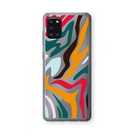 Colored Zebra: Samsung Galaxy A31 Transparant Hoesje