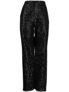 Saiid Kobeisy pantalon droit à sequins - Noir