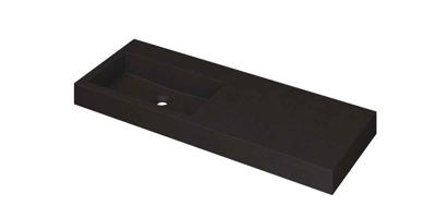 Wastafel INK Momento 1200x450x90 mm Quartz zwart 3421245