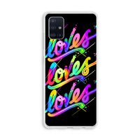 Loves: Galaxy A51 4G Transparant Hoesje Loves: Galaxy A51 4G Transparant Hoesje