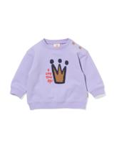 HEMA Newborn sweater rib kroontje paars (paars)